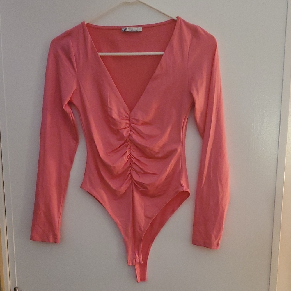 Zara Vibrant Coral Top